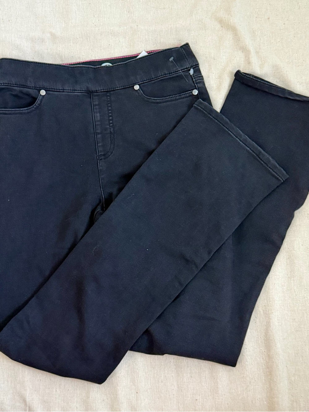 Isaac Mizrahi Black Slim Straight Jeans
